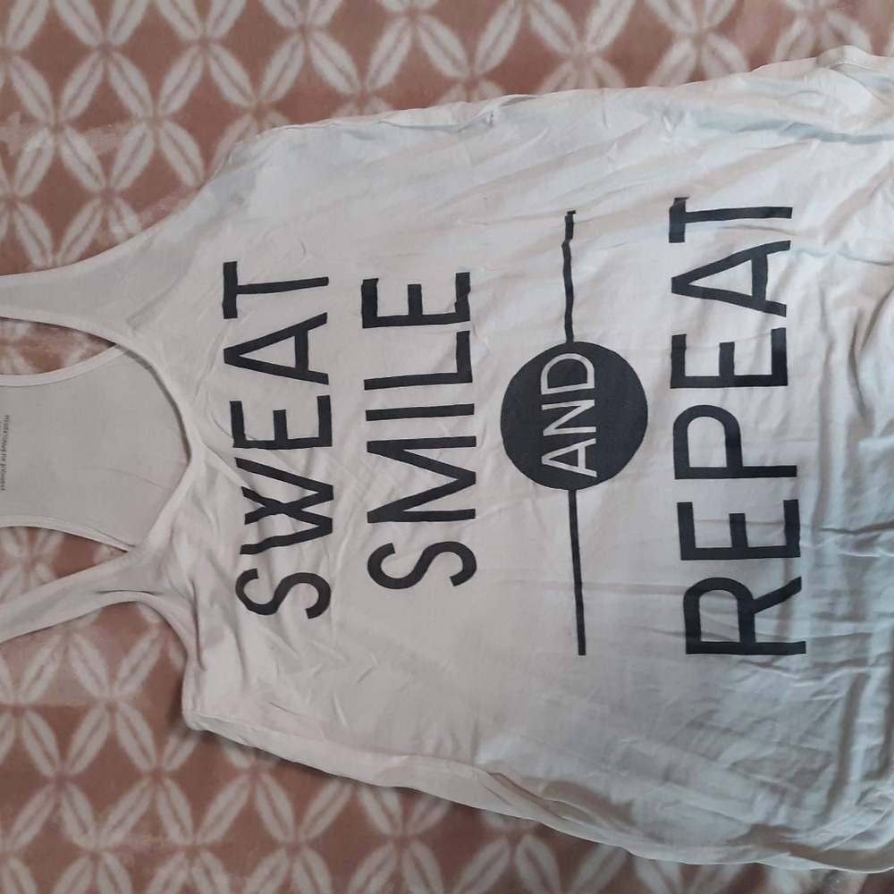 White workout shirt